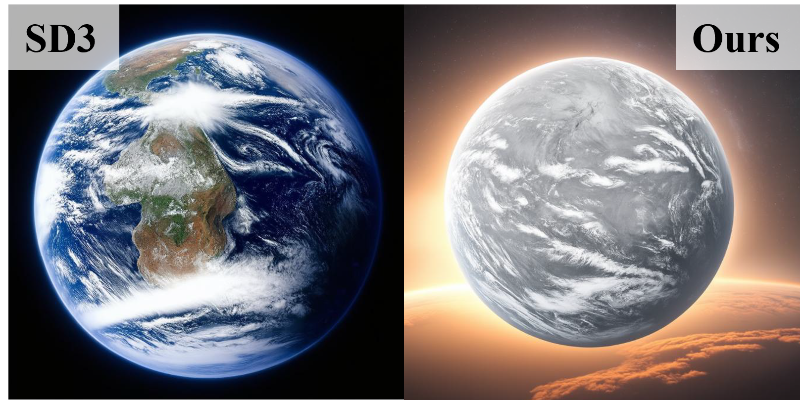 Earth depicted as a grey planet